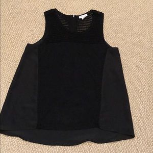 black detailed blouse